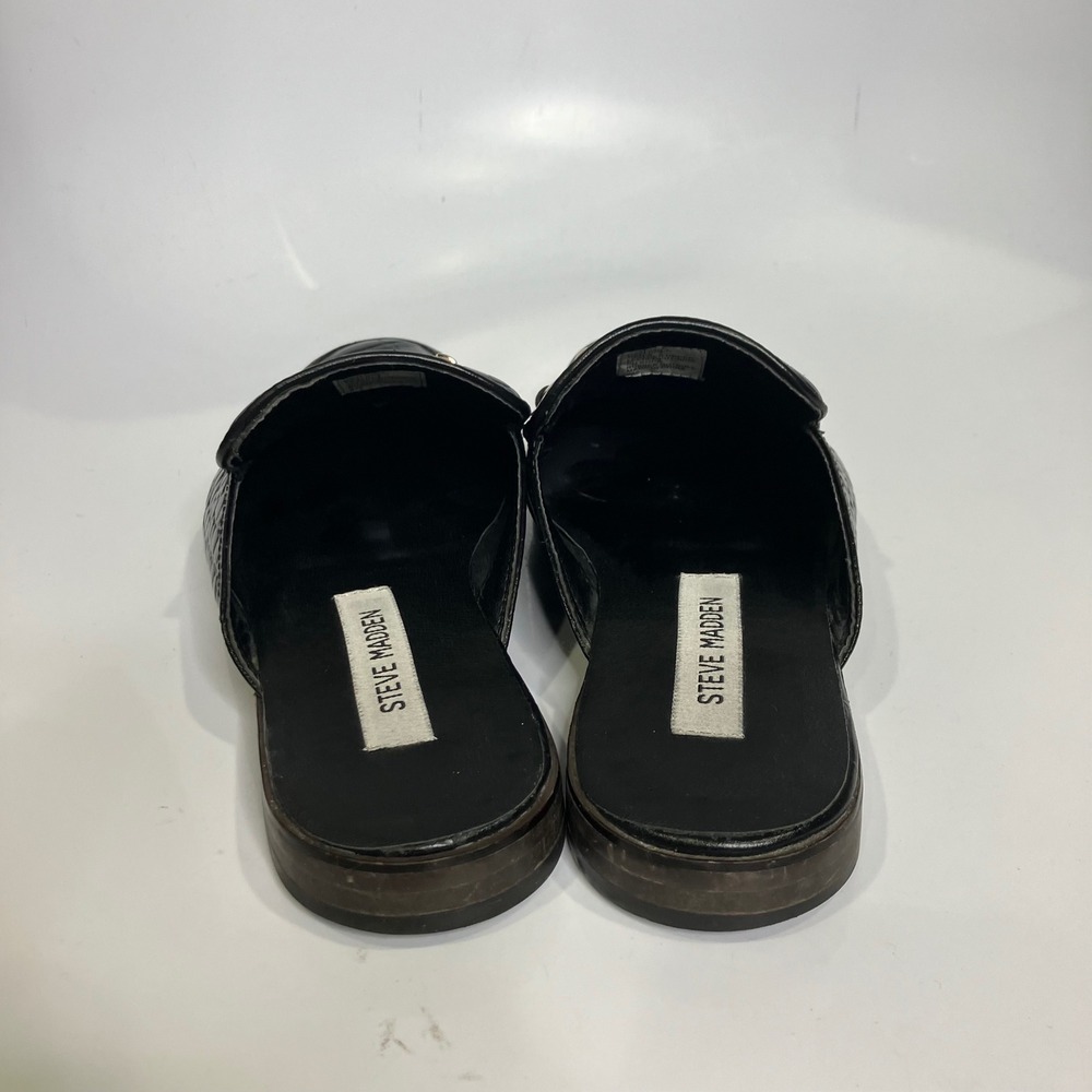 Steve Madden dazling black croc embossed mules‎ men's size 8 dressy trendy - Picture 5 of 9